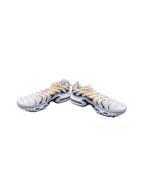 Nike Air Max Plus White Yellow Blue Boys  Sneakers 5.5